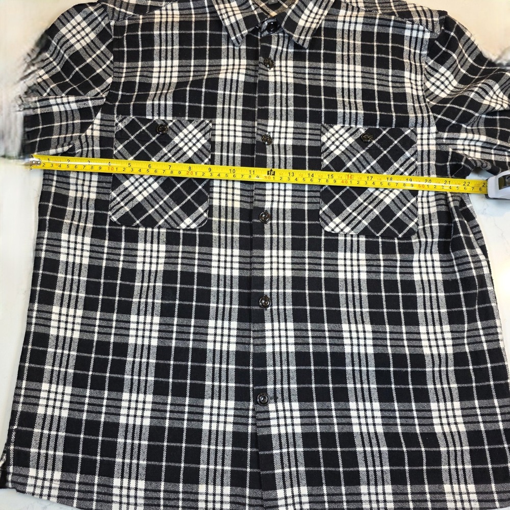 Slate & Stone Plaid Flannel Button Down‎ XL Black White Long Sleeve RN139748 - Picture 6 of 9